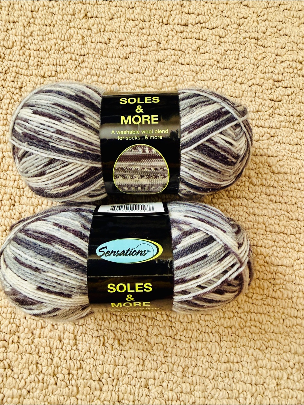 Soles & More Sock Yarn - Gray Variegated
